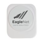 White device with EagleNet Data Analytics and an abstract eagle logo on the front.