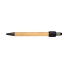 A bamboo pen with a black tip and black clicker end, shown on a white background.