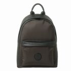 Black backpack with front pocket and top handle, shown against a white background.