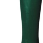 A plain, dark green knee-high sock with a folded cuff at the top.