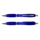 Two blue Vistro Pen - Translucent pens with silver accents, shown from top and side views.
