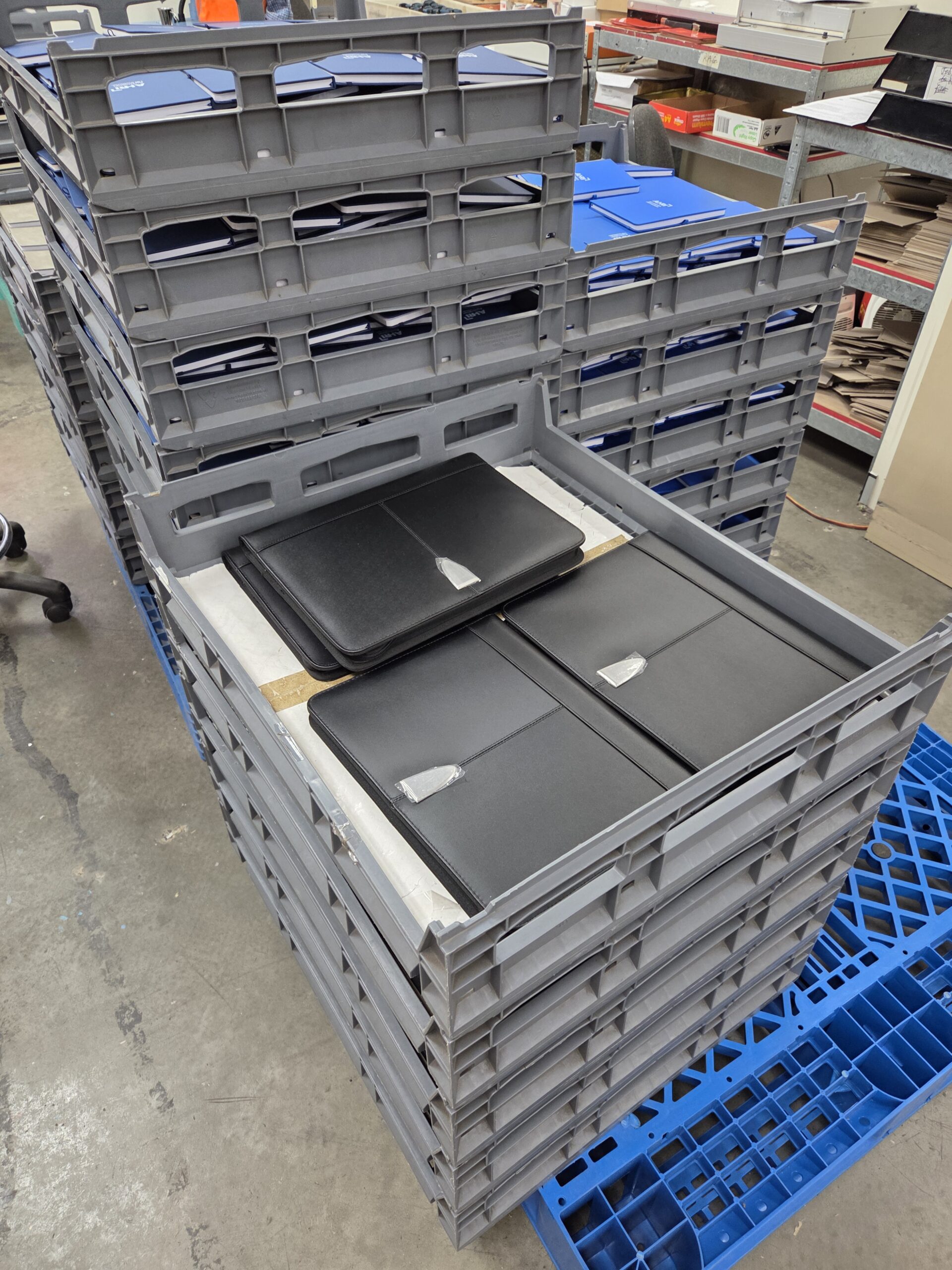 top side view of black compendium samples