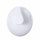 White plastic lid with a spout, viewed from above against a plain white background.