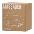 Brown box with MASSAGER and an illustration of a handheld massager printed on it.