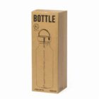 Brown cardboard box with a black outline drawing of a bottle and the word BOTTLE on it.