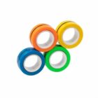 Four rolls of colored tape—orange, yellow, blue, and green—arranged on a white background.