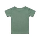 Green short-sleeve t-shirt shown from the back on a white background.