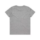 Plain grey short-sleeve t-shirt shown from the back on a white background.