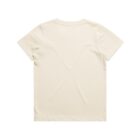 Back view of a plain, short-sleeve, off-white T-shirt on a white background.