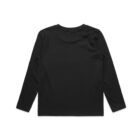 Black long-sleeve shirt shown from the back on a white background.