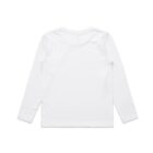 Plain white long-sleeve shirt shown from the back against a white background.