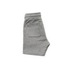 Gray shorts with an elastic waistband and a single back pocket, folded flat.