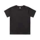 Plain black short-sleeve t-shirt on a white background.