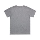 Back view of a plain gray short-sleeve t-shirt on a white background.