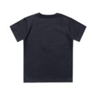 Plain black t-shirt shown from the back against a white background.