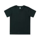 Plain dark green short-sleeve t-shirt on a white background.