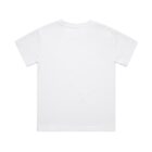 Plain white T-shirt shown from the back, laid flat on a white background.