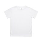 Plain white short-sleeve t-shirt on a white background, shown flat and front-facing.