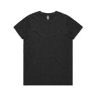 Plain black short-sleeve t-shirt laid flat on a white background.
