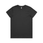 Plain black short-sleeve t-shirt displayed on a white background.