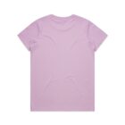 Plain light purple t-shirt shown from the back against a white background.