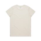 Plain white short-sleeve t-shirt laid flat, viewed from the back against a white background.