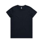 Plain black short-sleeve t-shirt laid flat on a white background.