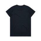 Plain black short-sleeve t-shirt laid flat, shown from the back.