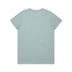 Light blue short-sleeve t-shirt displayed flat with the back side facing up.