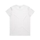 Plain white short-sleeve t-shirt shown flat from the back on a white background.