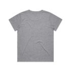 Plain gray short-sleeve t-shirt shown from the back on a white background.