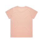 Light pink short-sleeve t-shirt shown from the back on a white background.