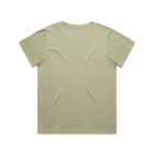 Plain light green T-shirt displayed flat, showing the back side against a white background.