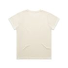 Plain cream-colored T-shirt shown from the back against a white background.