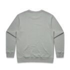 Light gray crewneck sweatshirt shown from the back against a plain white background.
