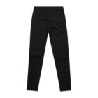 Black dress pants shown from the back, with two rear welt pockets, on a white background.