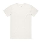 Plain white short-sleeve t-shirt laid flat on a white background.