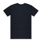 Plain black short-sleeve t-shirt shown from the back on a white background.