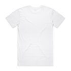 Plain white t-shirt shown from the back, lying flat on a white background.