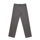 Gray straight-leg dress pants displayed on a white background.