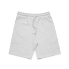 Light gray shorts with a drawstring waistband, laid flat on a white background.
