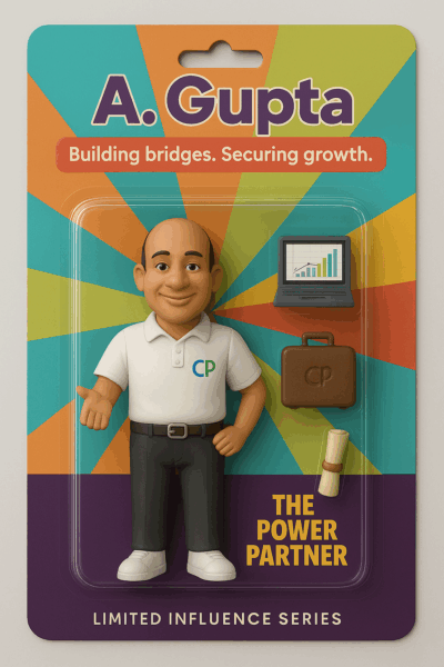 Branded merchandise ryde toy: Smiling business figure with laptop, briefcase, and diploma.