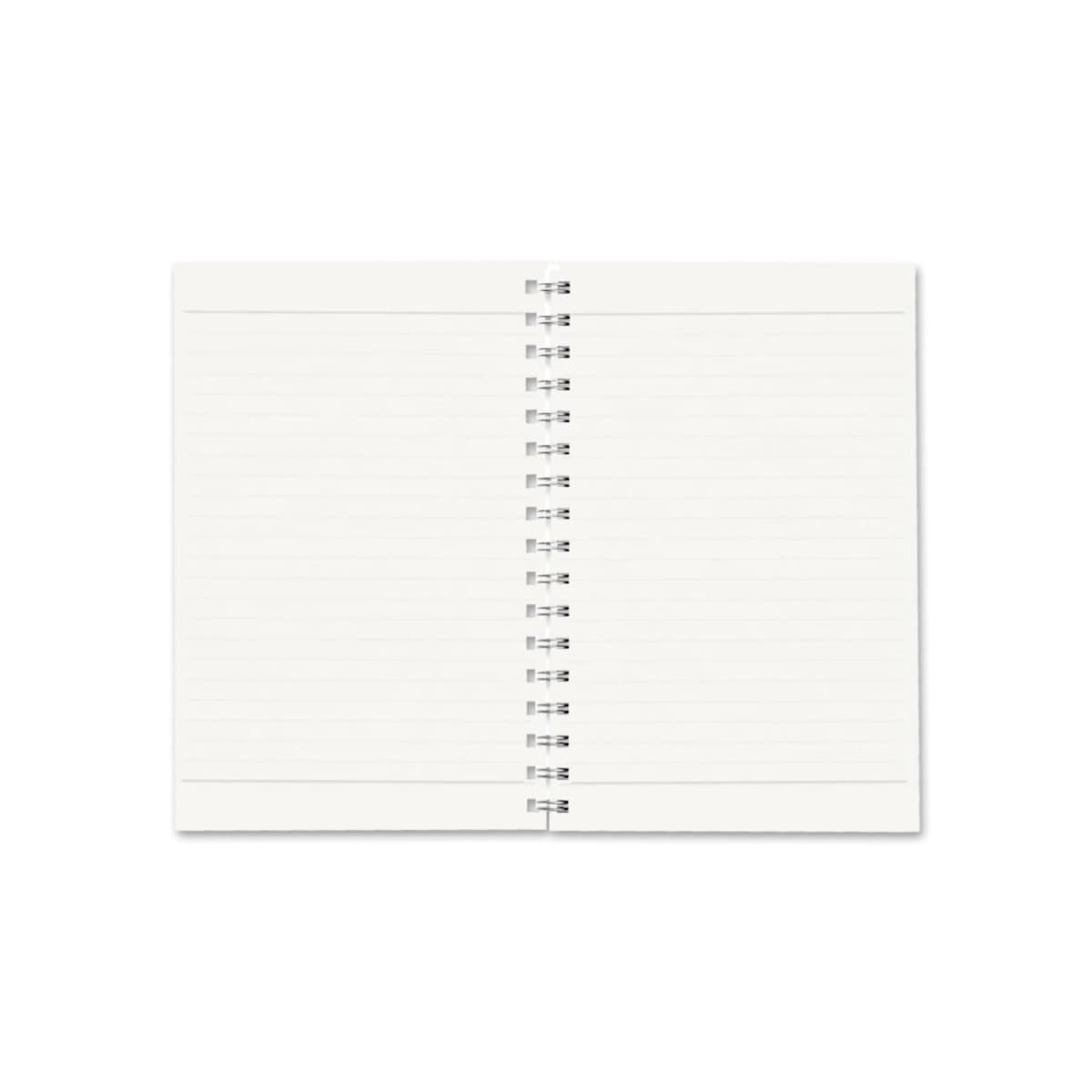 Everly A5 Full Colour Wiro Binding NoteBooks with lined white pages on a plain background.