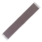 Brown and white houndstooth scarf with fringed edges, laid flat on a white background.