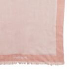 Light pink fabric with a darker pink border and short fringes along the bottom edge.