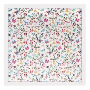 Cacharel Butterfly White Silk Scarves
