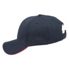 Dark blue baseball cap with a curved brim and an adjustable strap at the back.