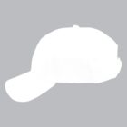 White baseball cap on a plain gray background.
