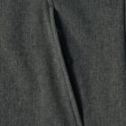 Close-up of a gray fabric pants pocket with a visible zipper.