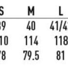 Mens mid-tailored fit size chart with collar, chest, and body length measurements for XS-5XL.